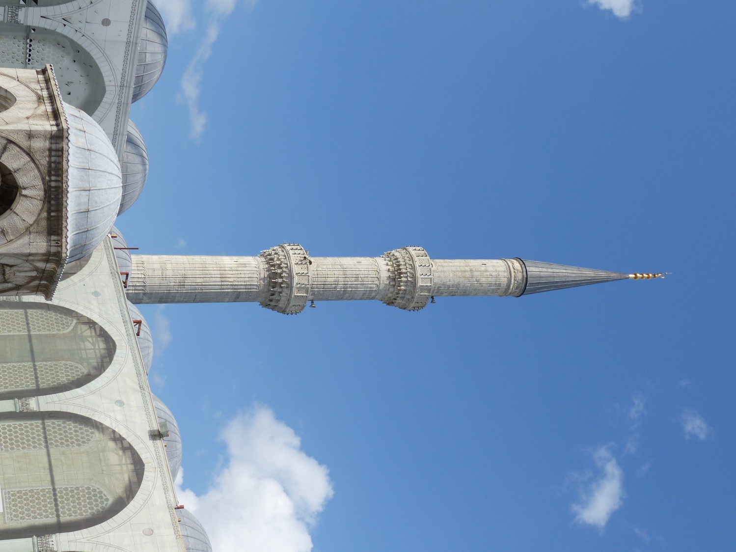 A minaret of the Blue Mosque